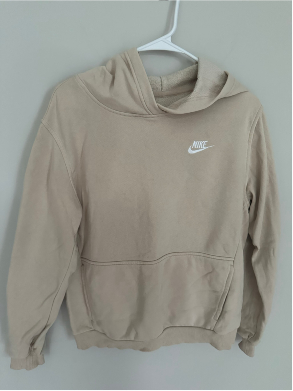 Youth Nike Beige Pullover Hoodie Sweatshirt Size XL